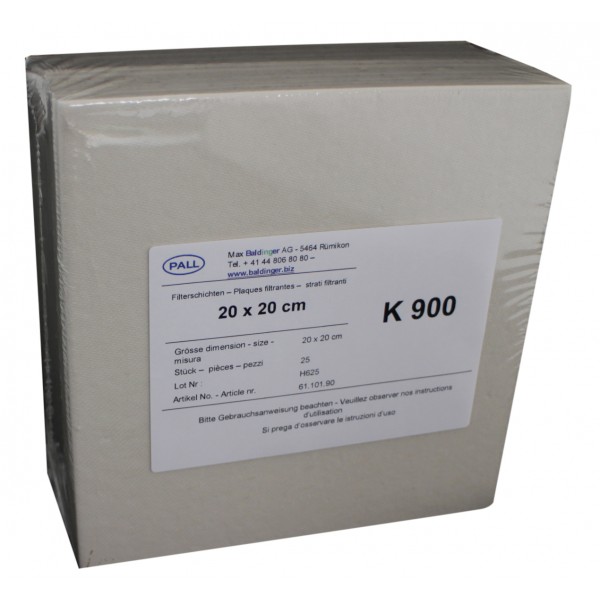 Plaques filtrantes Seitz K 900 20/20 cm Plaques filtrantes Seitz K 900 20/20 cm