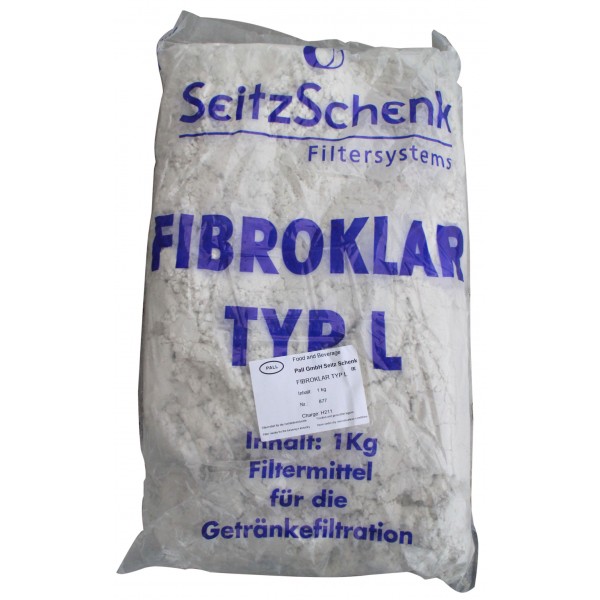 Adjuvant de filtration Seitz Fibroclar L Sac de 1 kg, dosage 2-5 g / l