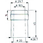 Shrink capsule Vinilux (PVC) Ø 30.5 x 55 mm, bordeaux 100 pcs.