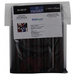 Schrumpfkapsel Vinilux (PVC) Ø 30.5 x 55 mm, schwarz  100 Stk.