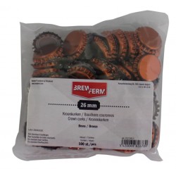 Crown corks bronze 26 mm bag of 100 pieces