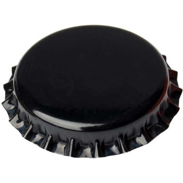 Kronenkorken schwarz 26 mm Beutel à 1.000 Stück PVC frei, max 68°C / 20 min