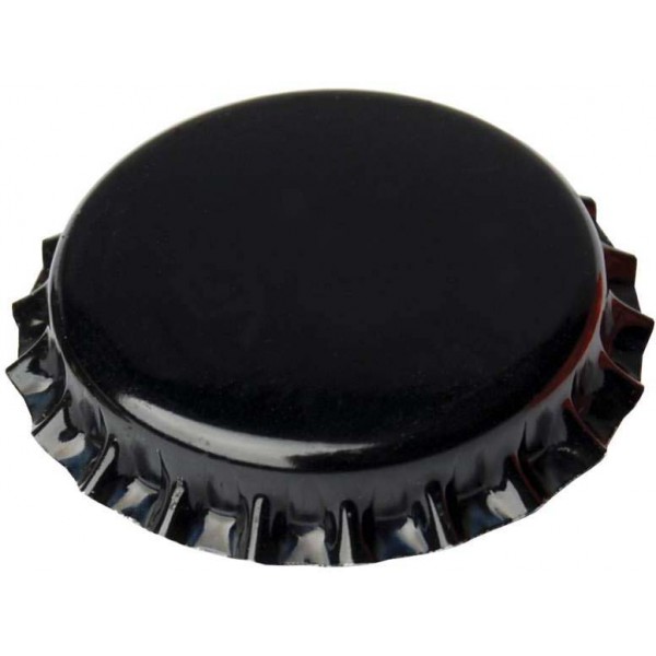 Bouchons-couronne noirs 26 mm 10000 pièces/carton sans PVC, max 68 °C / 20 min