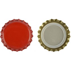 Bouchons-couronne 26 mm 1.000 pièces/sachet couleur rouge