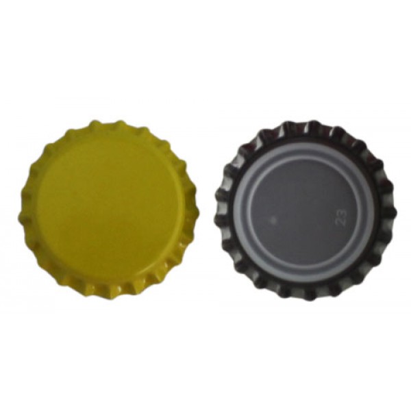 Bouchons-couronne 26 mm 1.000 pièces/sachet couleur jaune