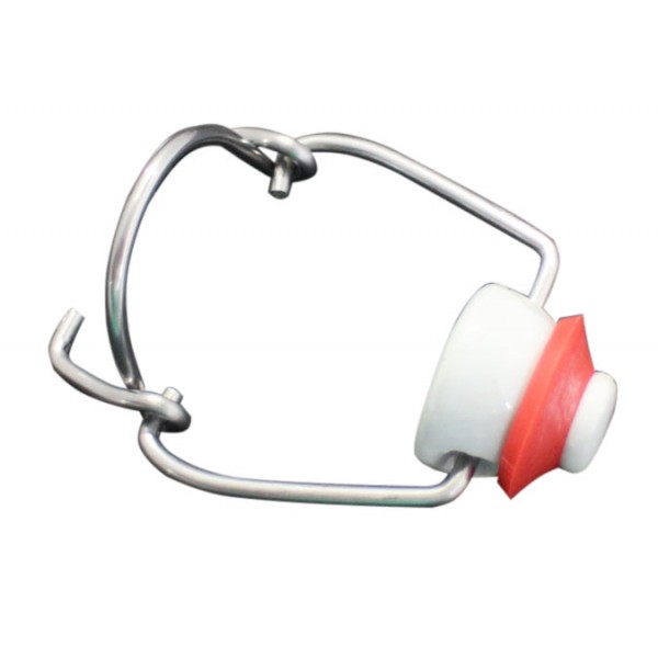 Bügelverschluss DIN 5097 Porzellan/inox/PU rot Karton 800 Stück