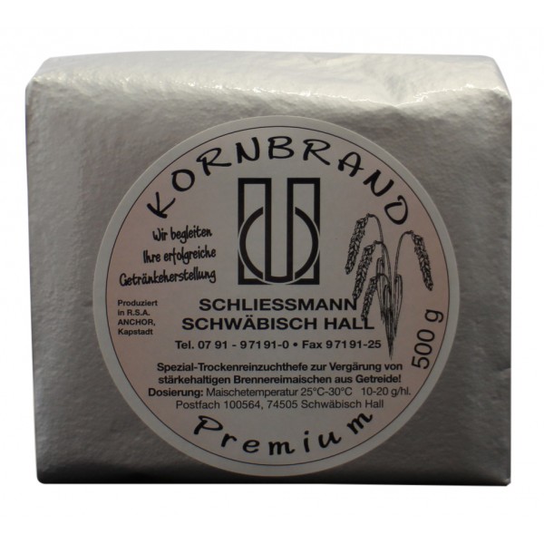 Kornbrand Premium, 500g Trocken-Reinzuchthefe Kornbrand Premium, 500g Trocken-Reinzuchthefe
