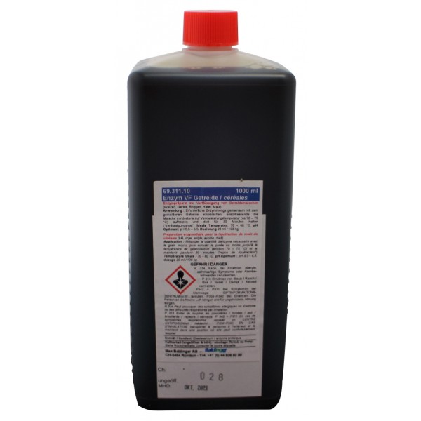 Enzyme VF pour céréales bouteille 1000 ml 20 ml / 100 kg Enzyme VF pour céréales bouteille 1000 ml 20 ml / 100 kg