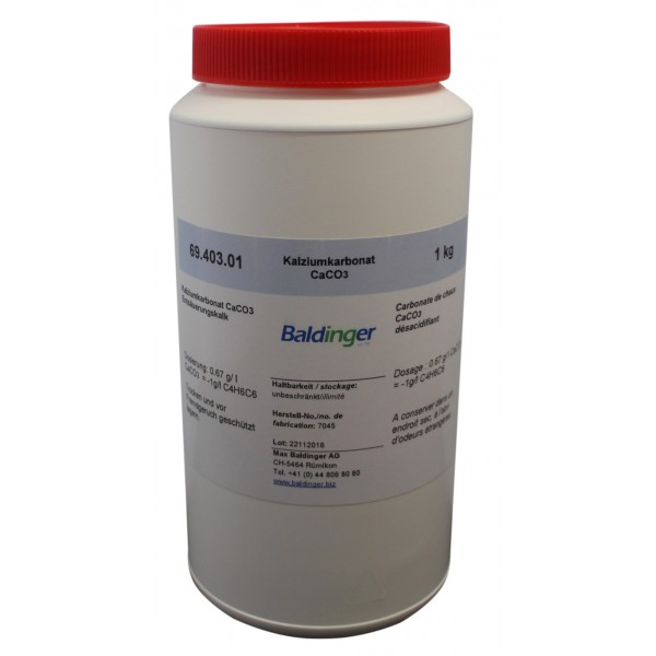 Carbonate de chaux CaCO3 E 170, boîte 1 kg Carbonate de chaux CaCO3 E 170, boîte 1 kg