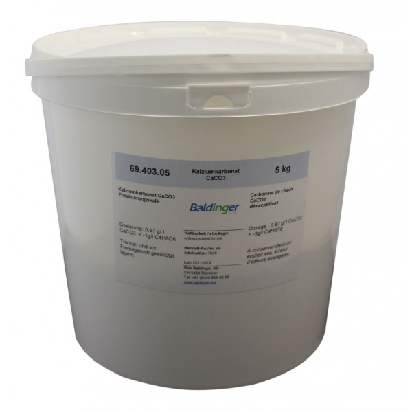 Calciumcarbonat CaCO3 E 170, 5 kg Eimer Calciumcarbonat CaCO3 E 170, 5 kg Eimer
