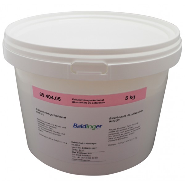 Kaliumhydrogencarbonat KHCO3; E 501 II 5 kg Gebinde Kaliumhydrogencarbonat KHCO3; E 501 II 5 kg Gebinde