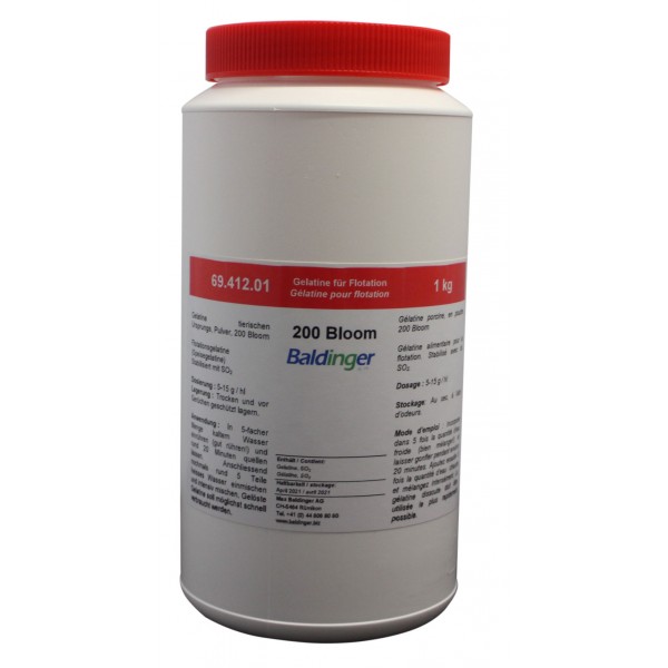 Gelatine Pulver 200 Bloom 1 kg-Packung für die Flotation