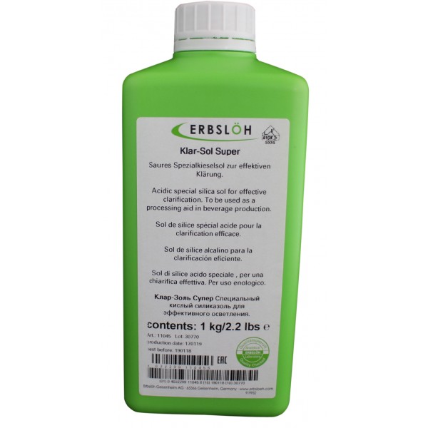 Klarsol Super, Flasche 1 kg Kieselsol, sauer ersetzt Blankasit