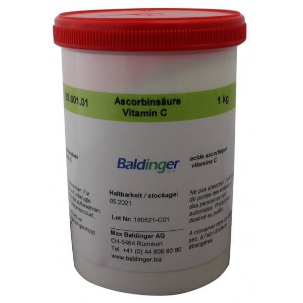 Ascorbinsäure (Vitamin C)
E 300, 1 kg Packung