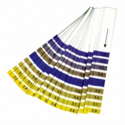 Papiers indicateurs pH 2.8 à 4.6 20 pces. pour le vin, la bière ou camboucha