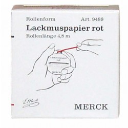 Lackmuspapier rot, Rolle  