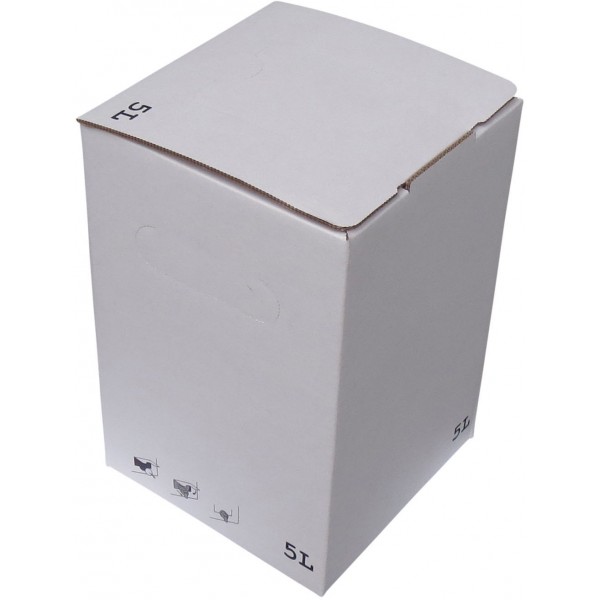 5 L carton pour bag-in-box, rectangulaire blanc mat, avec fond automatique vente par palette entière